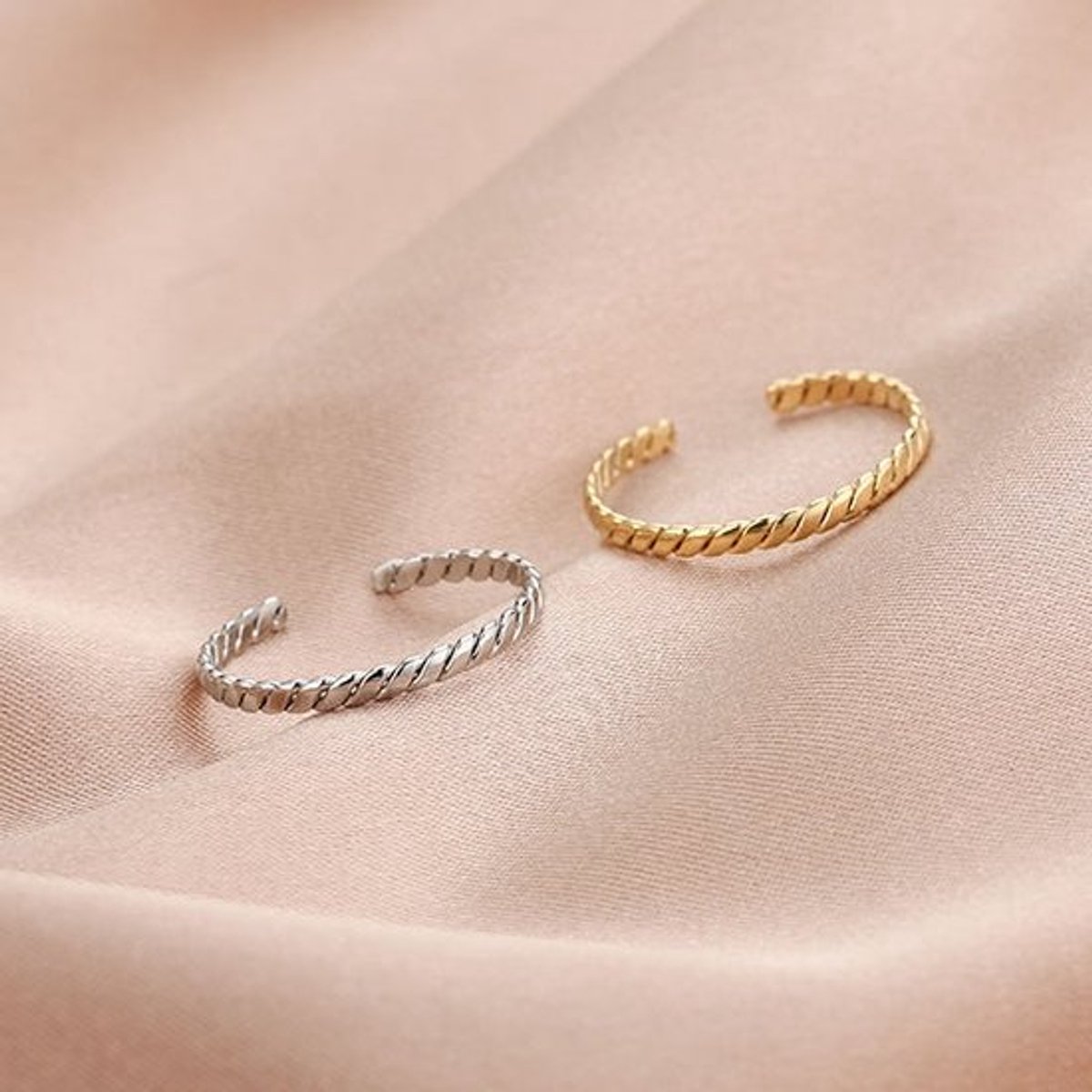 Michelle Bijou- Ring Met Motief - Zilver - Verstelbaar