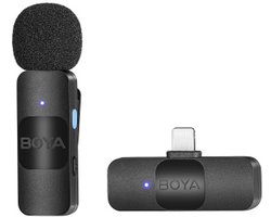 BOYA BY-V1 (V2.0) microfoon Zwart Microfoon met bevestigingsclip