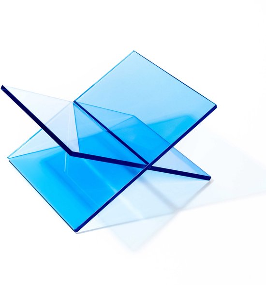 Seeve Official - Support à livres en Acryl Nokon - Blauw - Crée de l'espace, de la légèreté et de la couleur dans la maison - Intemporel et moderne - Livres de cuisine et livres de table - 24 x 30 cm - Accessoire d'intérieur