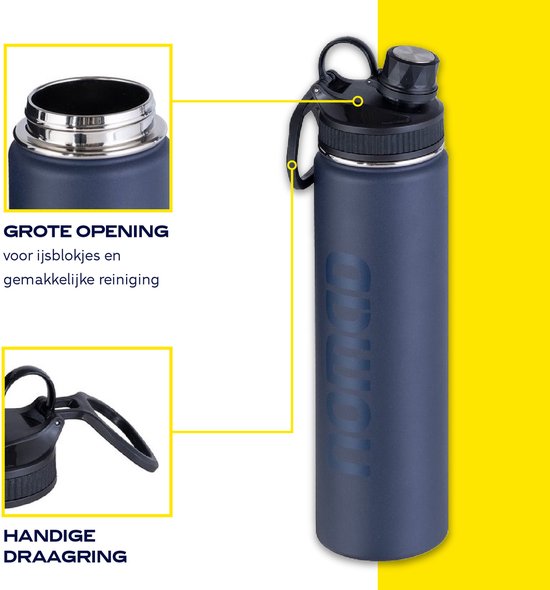 Blockhütte Roestvrijstalen waterfles met siliconen huls, 25 oz roestvrijstalen waterfles, geïsoleerde roestvrijstalen waterfles, lekvrij, BPA-vrij, met flessenborstel, donkergroen