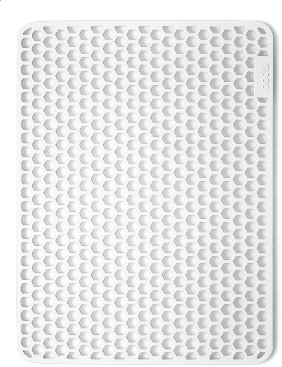 Goedkoopste Bodo® Gootsteenmat - Rechthoekig - Onderzetter - Wit - 30 x 40 cm