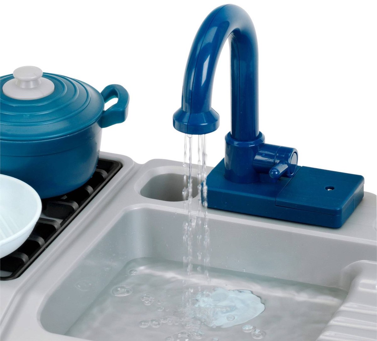 Klein Toys Miele speelgoed spoelbak met waterfunctie en kookplaat - blauw grijs — afbeelding 9