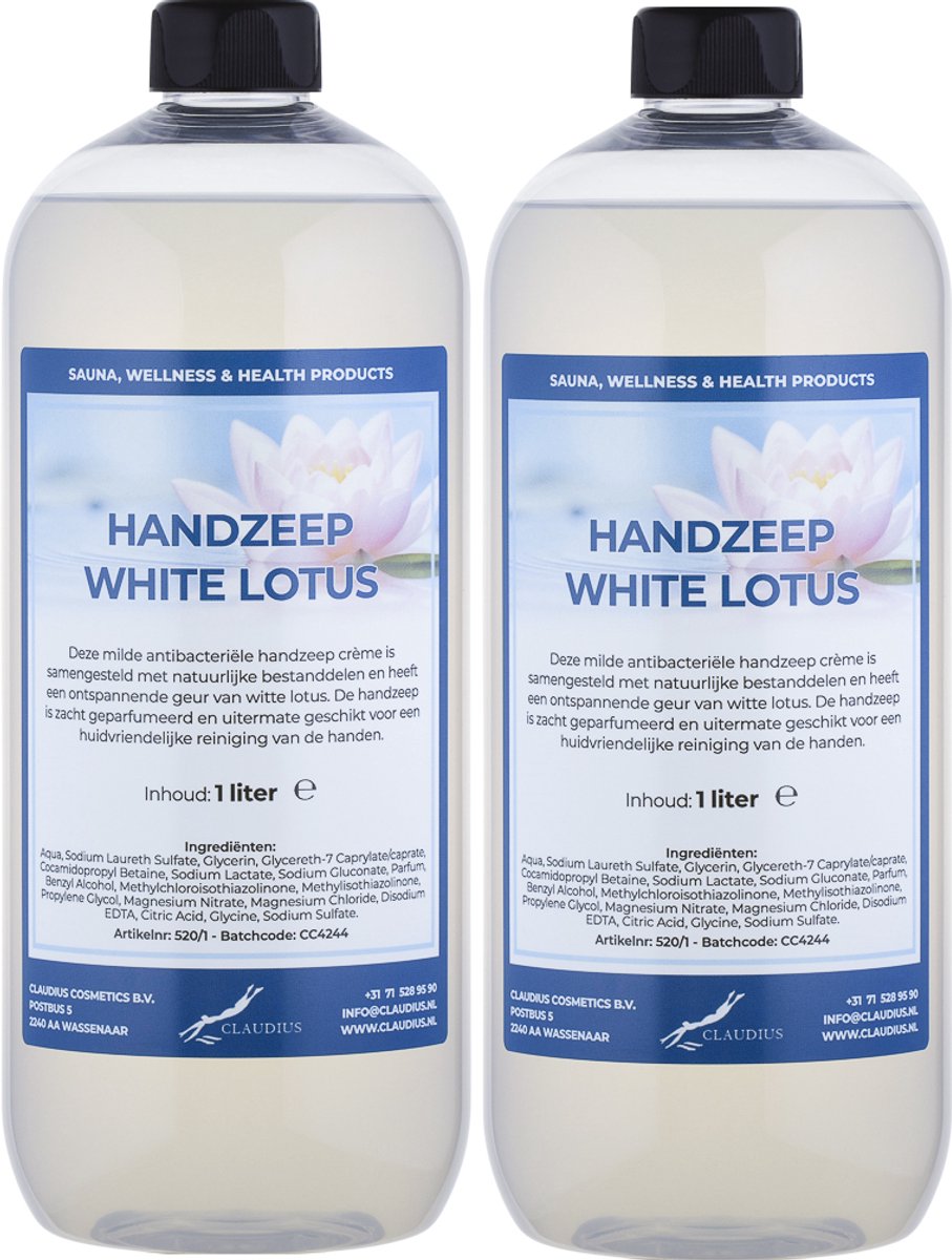 Handzeep White Lotus 1 liter - set van 2 stuks