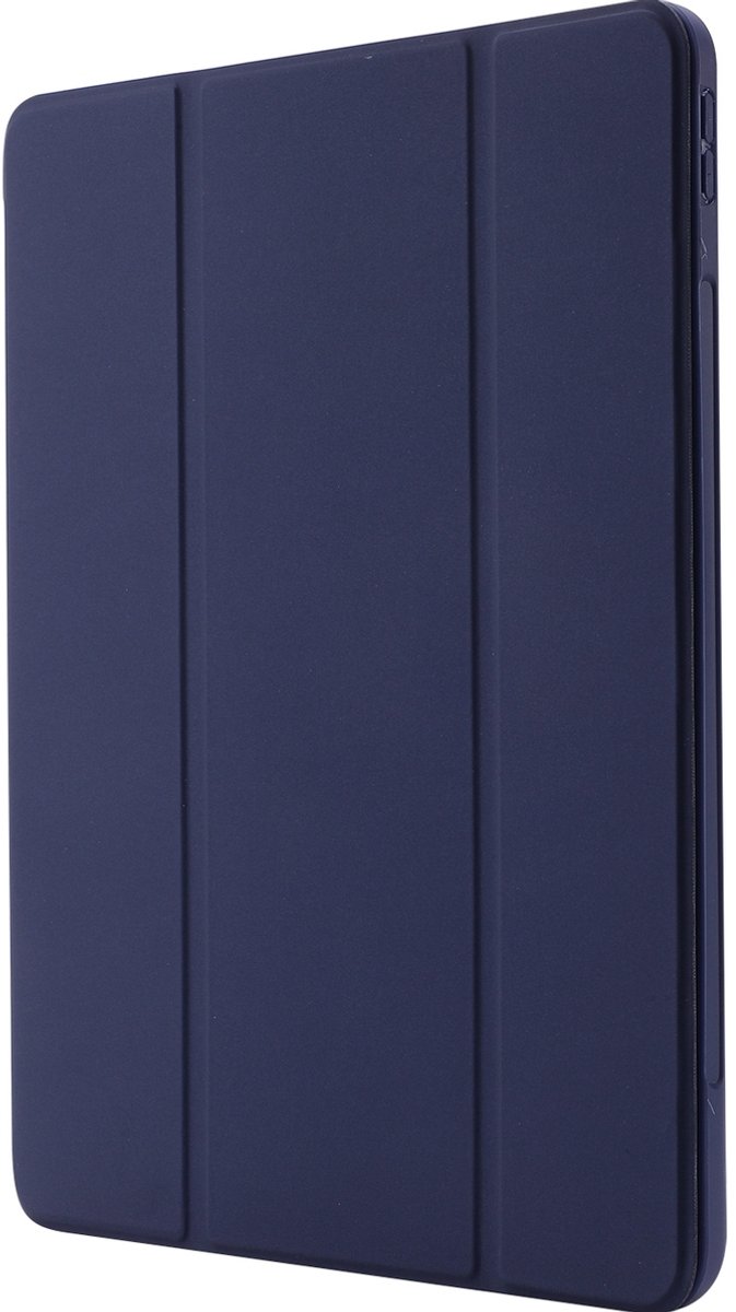 Mobigear Tablethoes geschikt voor Apple iPad Air 11 Inch (2025) Hoes | Mobigear Tri-Fold Gel Bookcase + Stylus Houder - Donkerblauw