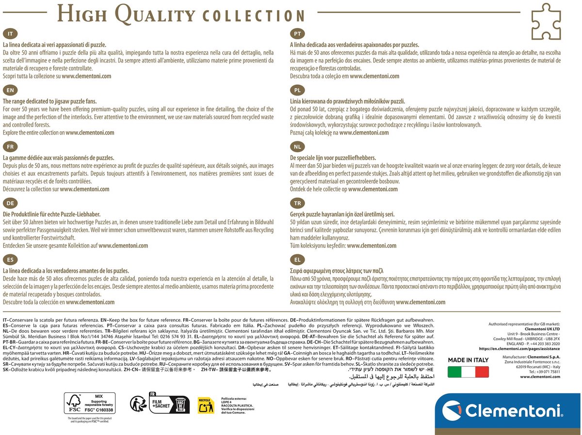 Clementoni - Puzzel - 1000 Stukjes - De Kas Bibliotheek - Puzzel Voor Volwassenen - High Quality Collection — afbeelding 2