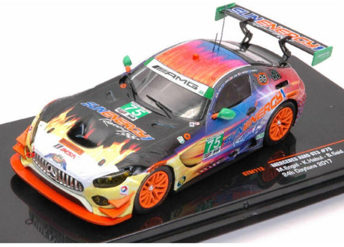 Mercedes-Benz AMG GT3 #75 (Multicolor) (10 cm) 1/43 IXO Models - Schaalmodel - Miniatuurauto - Modelauto