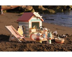 TENDER LEAF Preschool - Sandy's Strandcabine - Met Accessoires - Hout - 3 Jaar