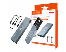 Zenwire BS-2809SN M.2 SSD Behuizing - NVMe PCIe & SATA NGFF - USB-C 3.1 Gen2 10 Gbps - 2230 2242 2260 2280 - Aluminium
