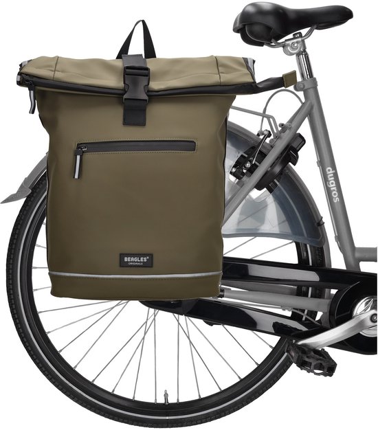 Beagles Originals Bicycle Originals Fietstas Rugzak 15,6 inch Laptop Vak Waterproof Weersbestendig - Olijfgroen van Beagles — afbeelding 2