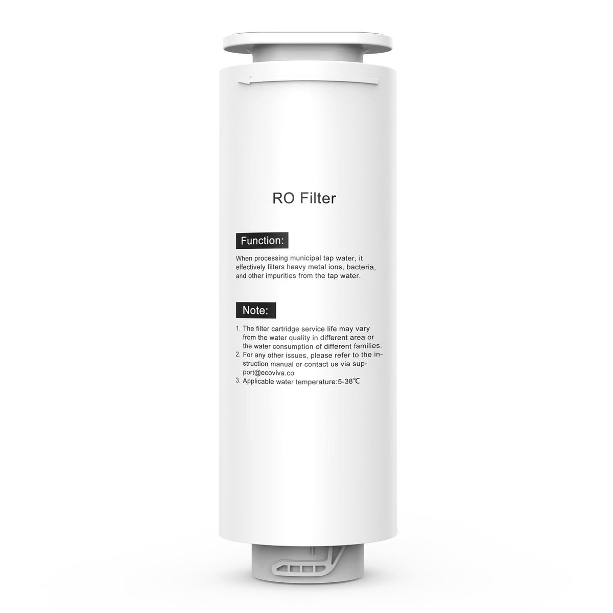 Ecoviva WP-600G-RO Waterfiltervervanging RO-filterpatroonaccessoires voor RO600 Omgekeerde Osmosesysteem
