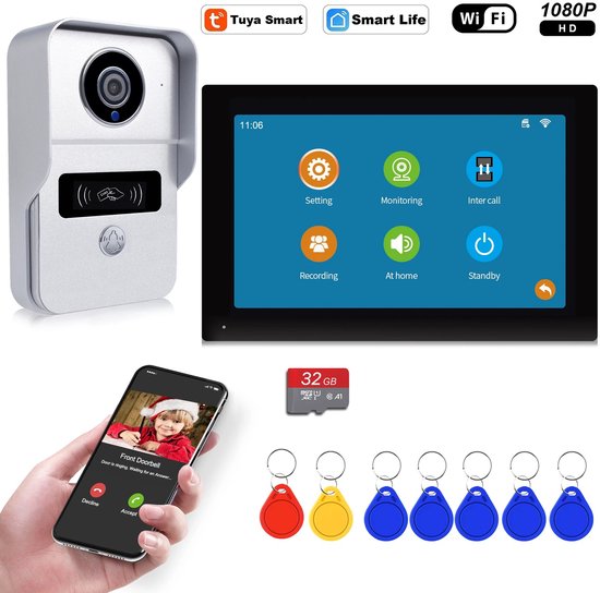 Amocam- Video Deurbel Systeem - Draadloze Wifi Verbinding - - Amocam- - €179,95