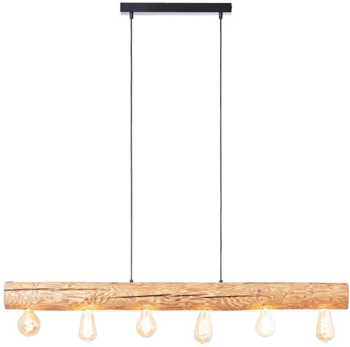 Brilliant Hanglamp Trabo Hout 6xe27 25w