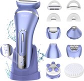 Bol.com Qualiz® 7-in-1 Ladyshave voor Vrouwen - IPX7 Waterdicht - Oplaadbaar - Epilator - Ladyshaver - Bikinilijn Trimmer - Sche... aanbieding