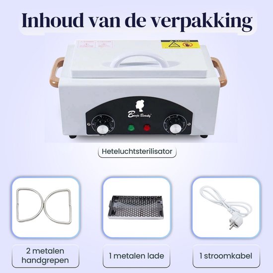 BenjaBeauty Sterilisator - kappersschaar - bokkenpootje nagels - pedicure - manicure - 2 L van BenjaBeauty — afbeelding 4