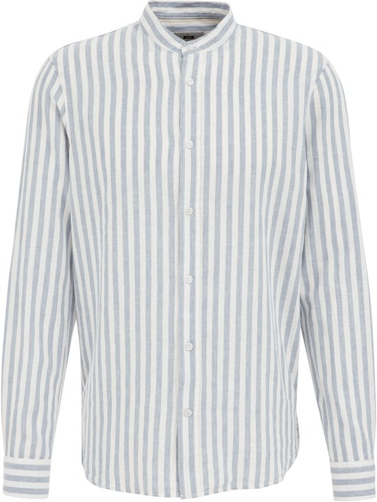 Chemise Homme En Lin Et Coton - Manches Longues, Col Mao, Coupe Regular Fit | Chemise Décontractée Été, Bureau, Voyage