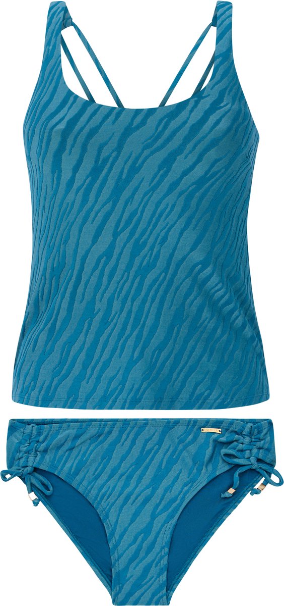 Protest Prtchela – Tankini set Dames – Tijgerprint – Uitneembare vulling Blauw