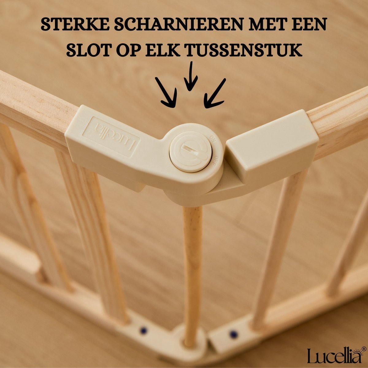 Lucellia® Houten Grondbox Baby XL 192x192 cm – Inklapbare Speelbox Hout – Kinderbox, Kruipbox, Playpen & Baby Box – Volledig Voorgemonteerd – Prime Wood – foto 8