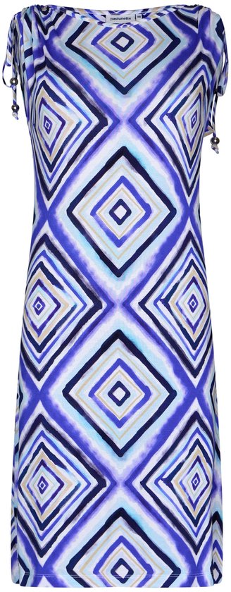 Robe Pastunette Aquarelle Carré - Viscose - Blauw - Taille 38