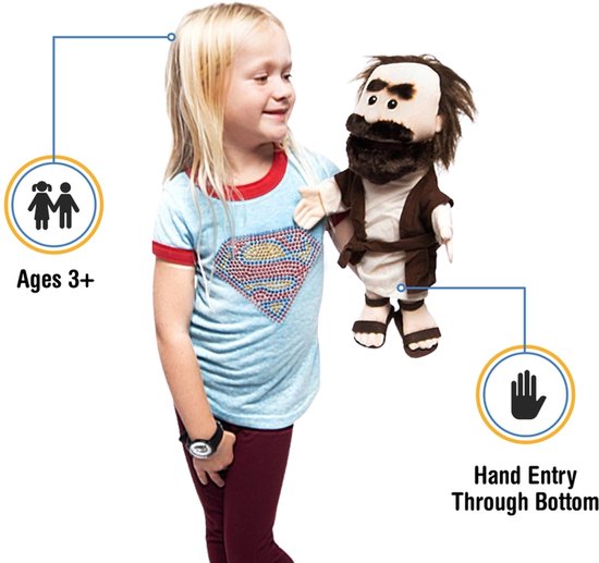 Sillypuppets - Handpoppen - Bijbelse Handpop Jozef Sillypuppets 35cm - Bijbelverhalen - Kerstverhaal - Doop - Communie