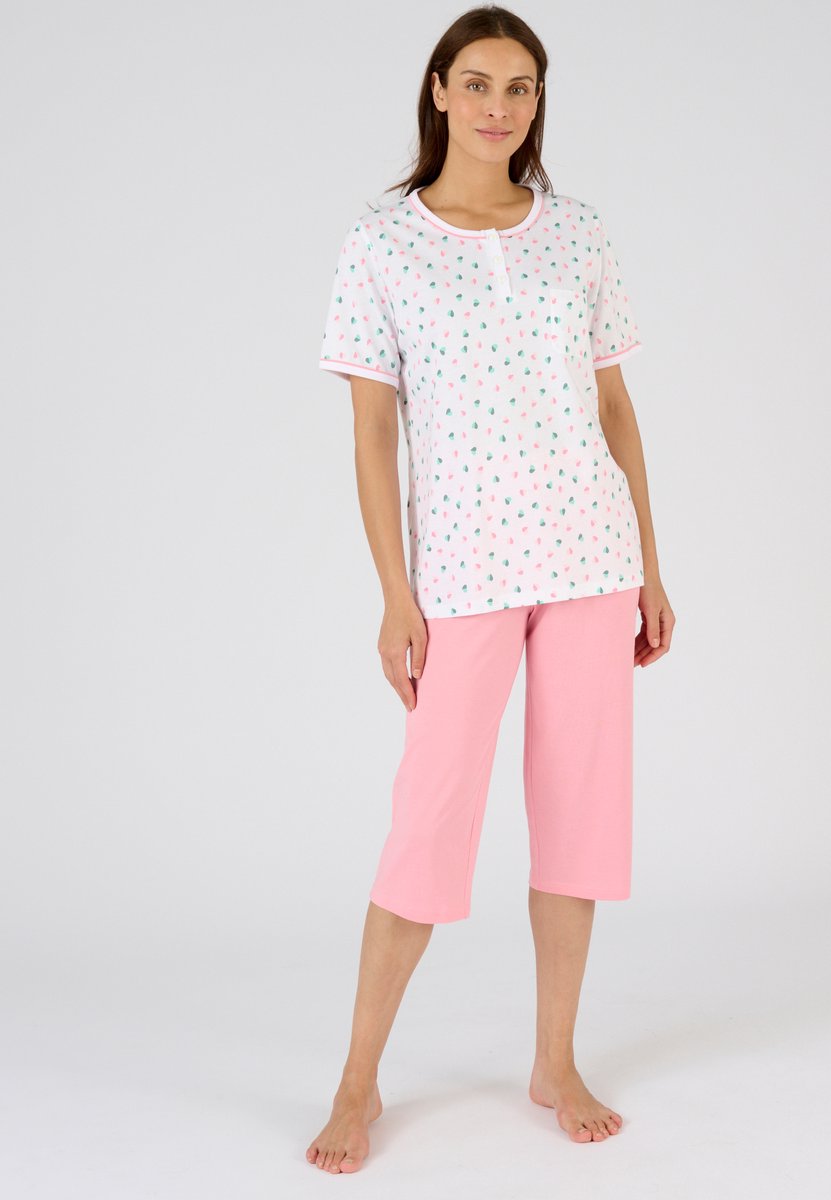 Damart Pyjashort van zuiver gekamd katoen - Dames - Roze - 42-44 (M)