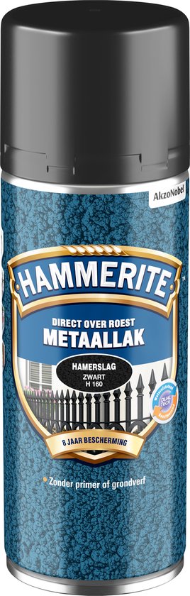 Hammerite - Metaallak Hamerslag (Spray) - Zwart - 400 ML