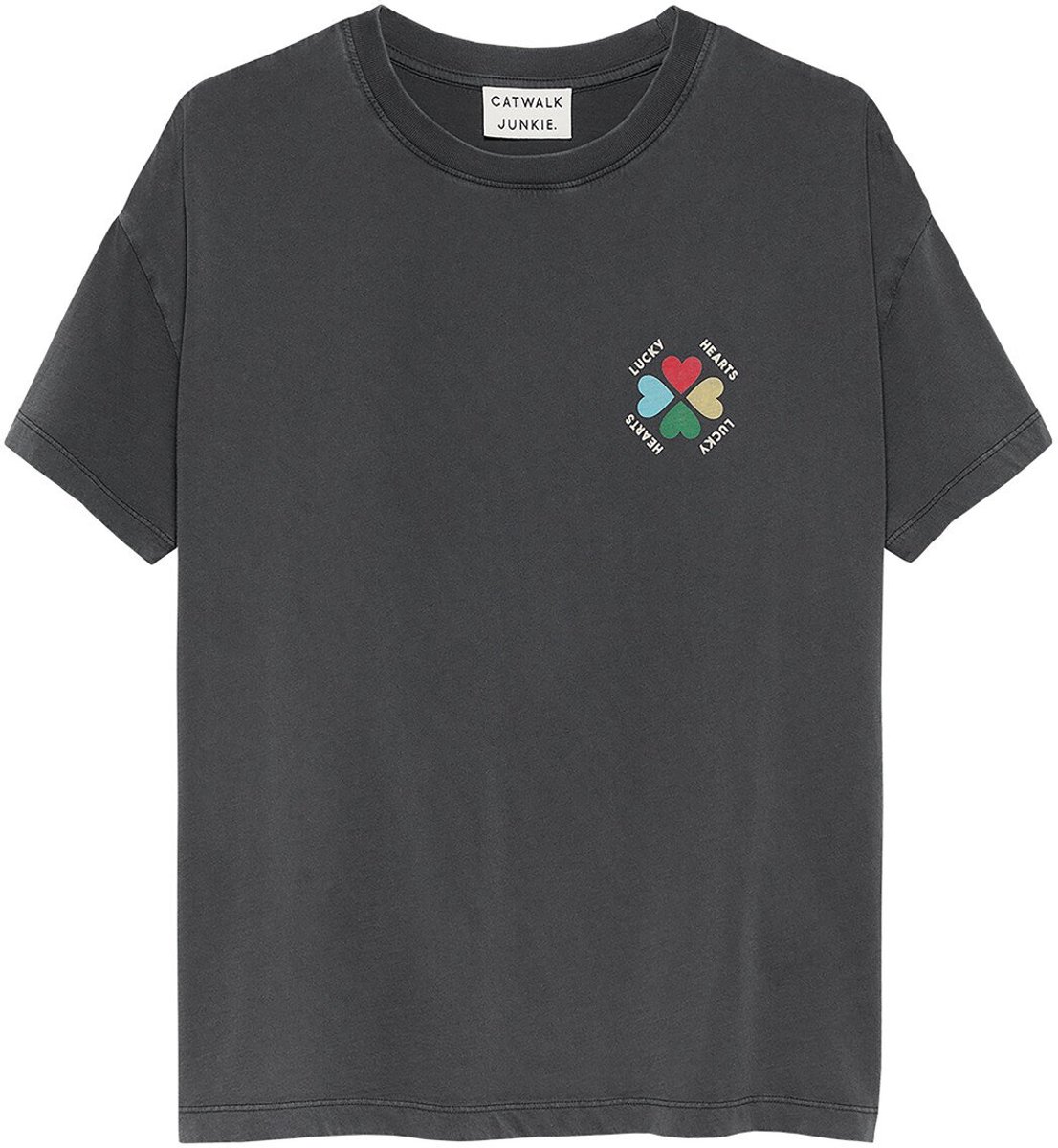 Catwalk Junkie Graphic Tshirt Tops & T-shirts Dames - Shirt - Grijs - Maat 38