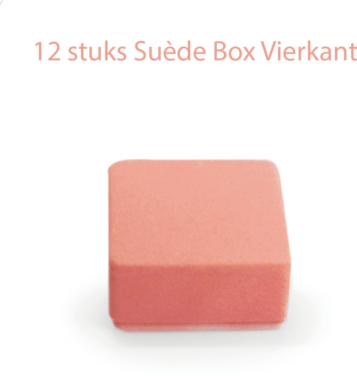 12 stuks Suède Box Vierkant - Koraalrood - Doopsuiker - Geboorte - Babyborrel - Lentefeest - Huwelijk - Vormsel - Doosjes - Verpakking – Uitdeelcadeau