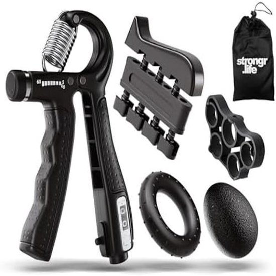 U Fit One Handtrainer Set - 7 Delig - Verstelbare grip 10-60KG