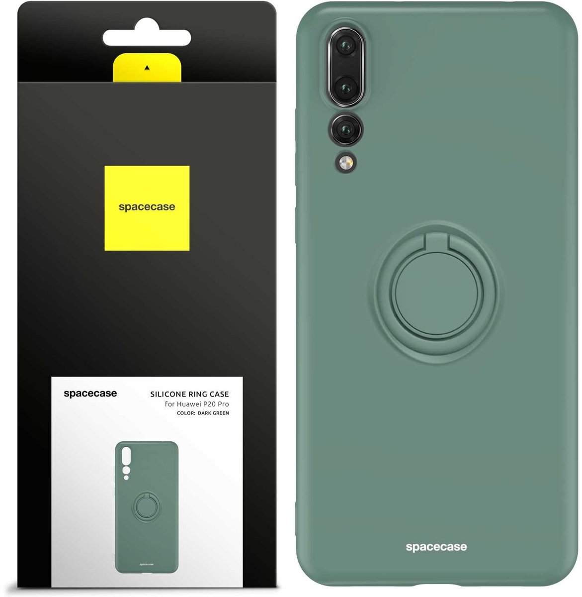 Spacecase Case Siliconen Hoes Voor Huawei P20 Pro Groen