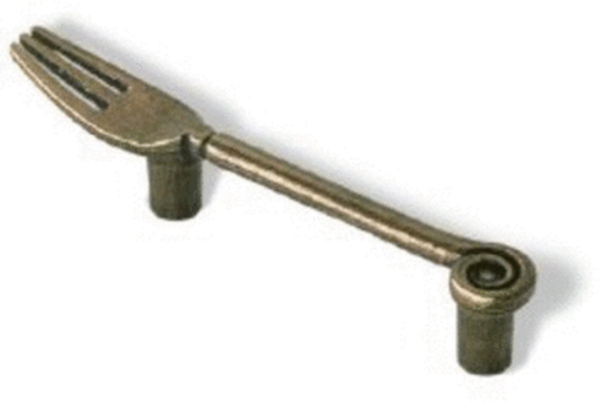 Greep Vork h.o.h. 96 mm Zamac/Brons – Klassieke Handgreep voor o.a. Meubels, Lades en Kastjes
