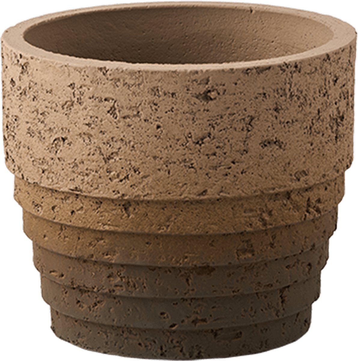 D&M Deco Bloempot Zwart-Bruin D 16 cm H 13.5 cm Opening 11.5 cm