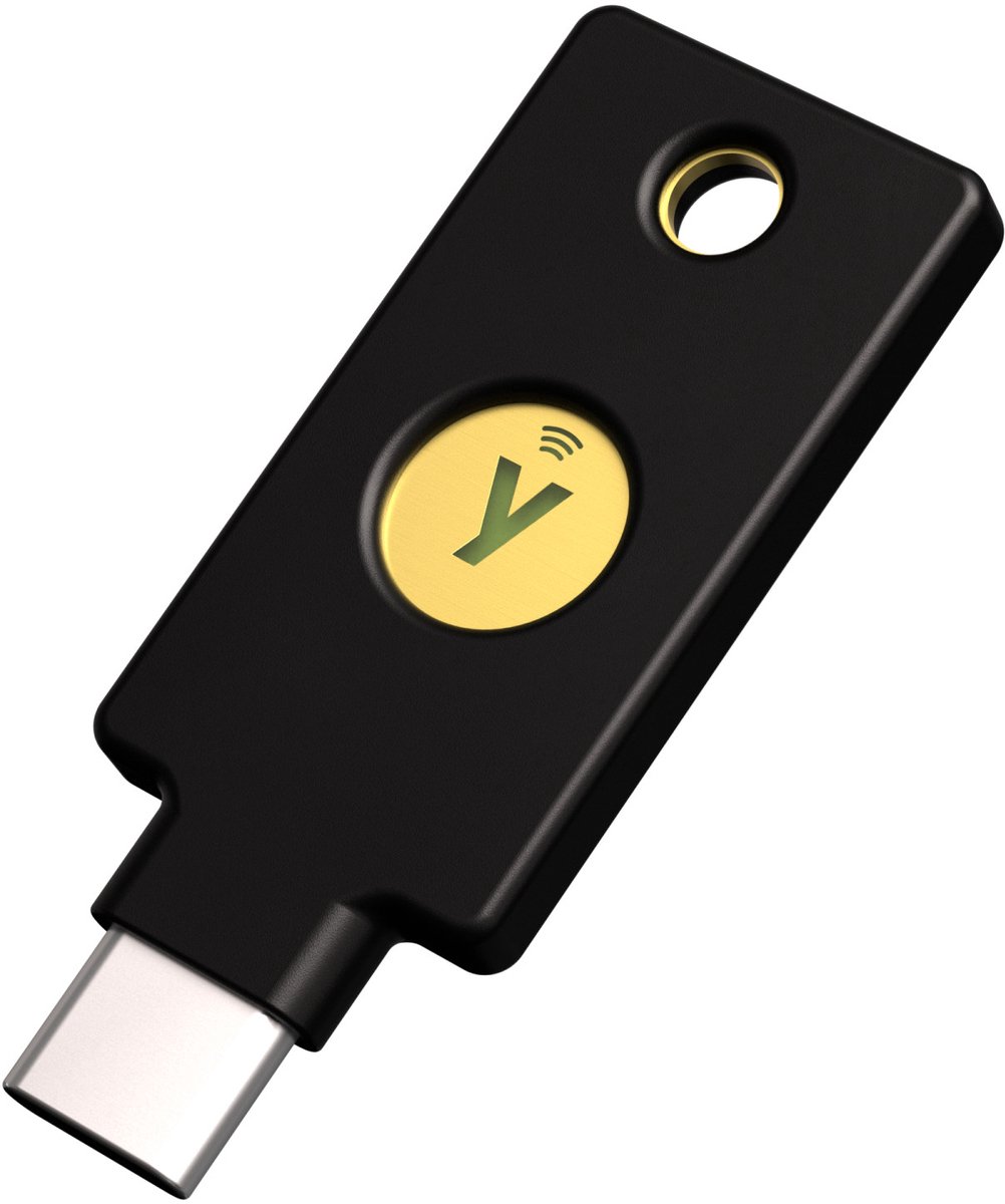 Yubico YubiKey 5C NFC FIPS Passwordmanager USB-stick Zwart/goud