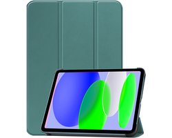 Hoesje Geschikt voor Apple iPad A16/A18 (2025/2026) - 11 inch (11e & 12e generatie) - Dun & Stevig - Trifold Bookcase - Hard Cover - Hardcover Book Case - Tablet Hoes - Donkergroen