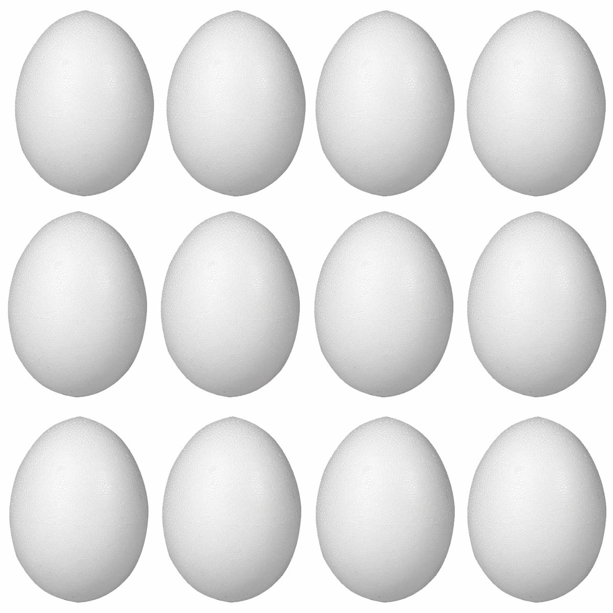 Rayer Hobby piepschuim ei - Pakket van 30x stuks - 10 cm - wit - Pasen decoratie - tempex paaseieren