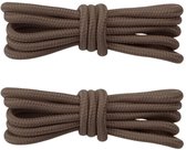 Fako Fashion - Schoenveters - Veters - Rond - Gevlochten - 5mm - 100cm - 1 Paar - 2 Stuks - Bruin