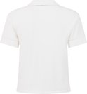Wit pyjamashirt met korte mouwen en opgerolde boorden, gezien van de achterkant.