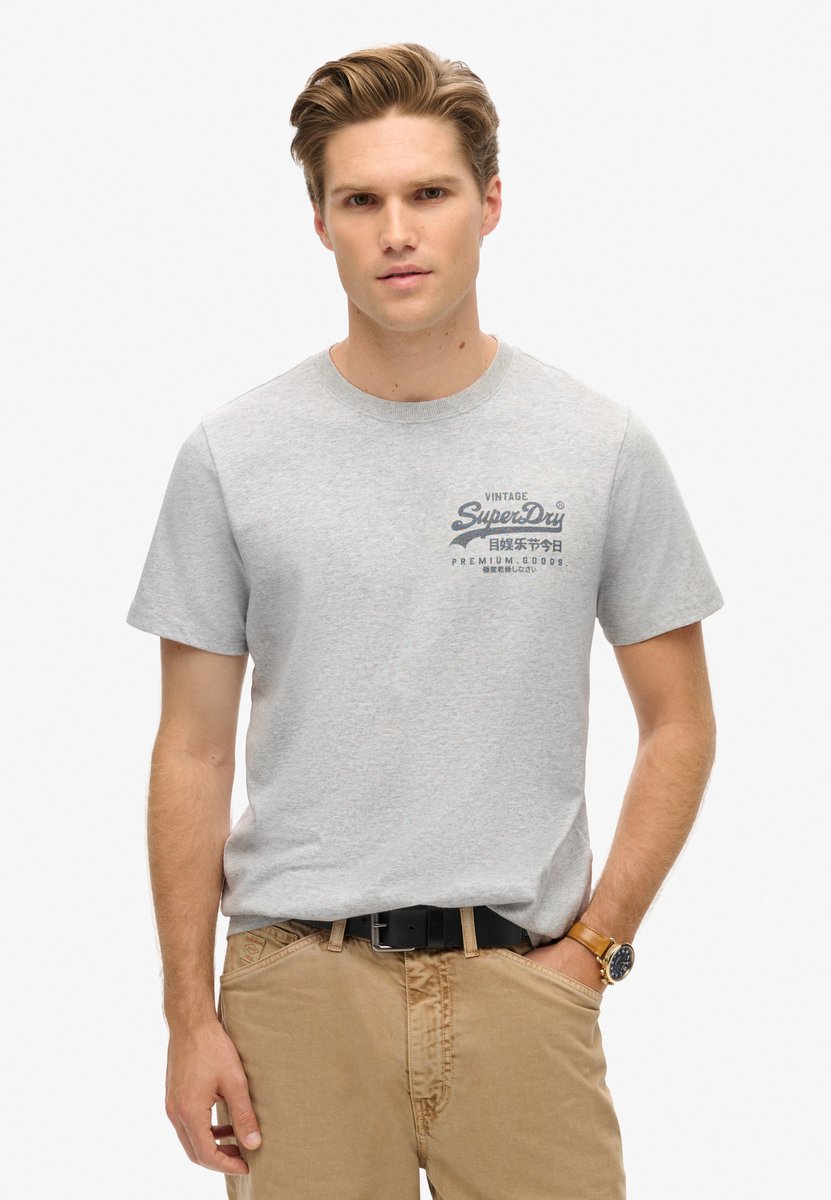 Superdry Classic Vintage Logo Heritage T-shirt Met Korte Mouwen 3XL Man Grijs