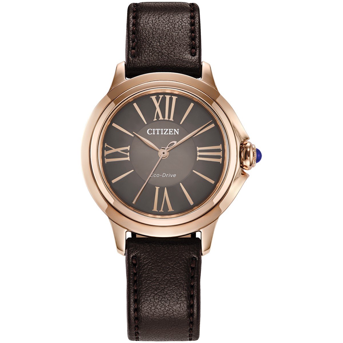 Citizen EM1163-09X Horloge - Leer - Bruin - Ø 30 mm