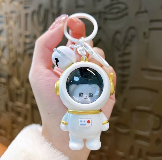 Porte-clés veilleuse ours astronaute mignon – Porte-clés spatial Glow dans le noir, talisman de sac à dos pour Étudiants, couples et cadeaux – Accessoire ours spatial