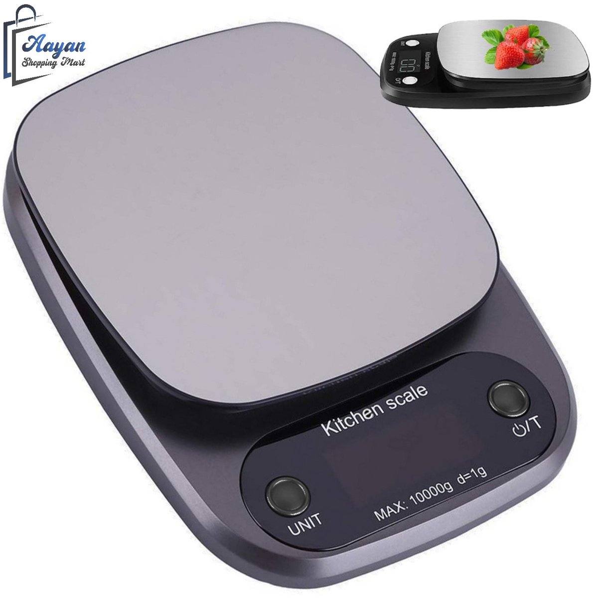 keukenweegschaal digitaal – nauwkeurig en betrouwbaar 10 kg capaciteit – precisie weegschaal – keuken weegschaal – keukenweegschaal oplaadbaar - 61306