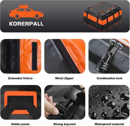 Vouwbare Waterdichte Dakkoffer - 21m³ Bagagebox voor Voertuigen — afbeelding 5