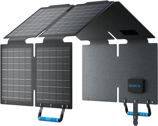 BLUETTI 60W zonnepaneel voor draagbaar energiestation Handsfree 1/Handsfree 2/ AC2A/EB3A/Elite 30 V2/ AC50B. USB-A en USB-C-poort voor tablet, telefoon, drone, opvouwbare zonnelader voor wandelen, kamperen, reizen van BLUETTI — afbeelding 5