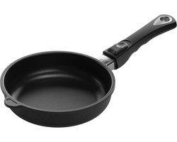 AMT Gastroguss Koekenpan Ø 20 cm hoogte 5 cm met afneembare steel LOTAN® antiaanbaklaag geschikt voor alle warmtebronnen incl. inductie