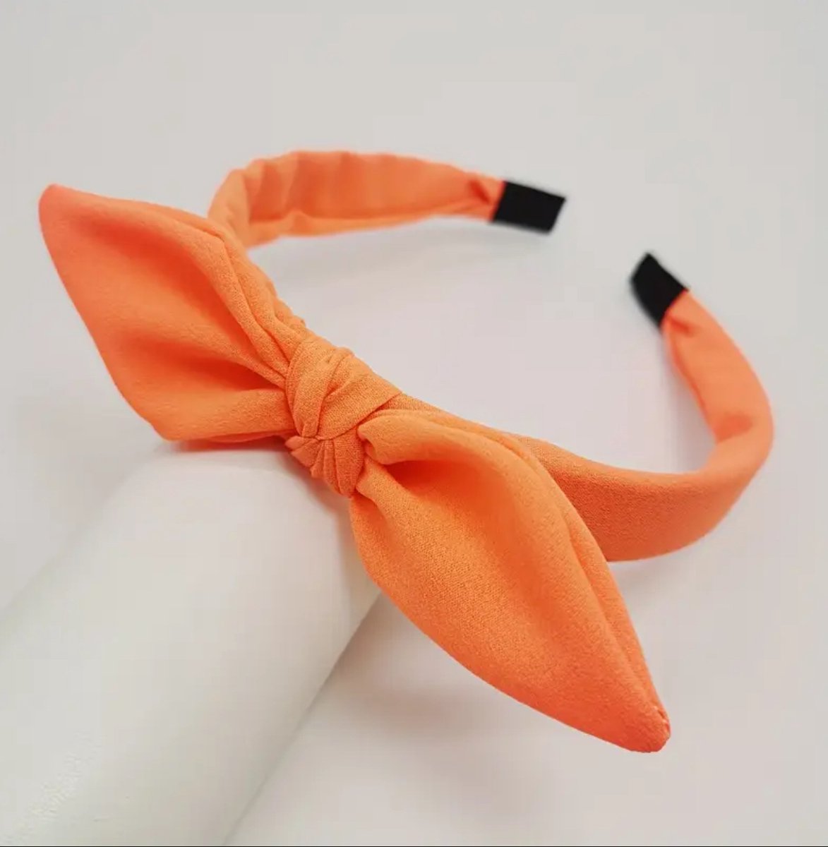 Diadeem met strik oranje - koningsdag - feest - oranje - orange - thema - zomer - zon - haar - accessoire
