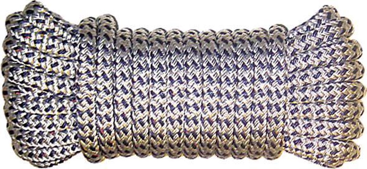 Luxe landvast U-rope 12mmx6m - Wit/Navy