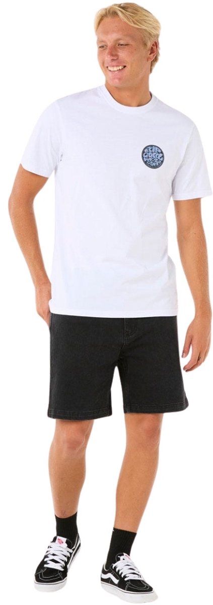 2025 Rip Curl Heren Wettie Passage Icon Tee - White