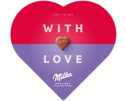 Milka I love Milka Chocolade Hart Hazelnoot Crème - 30 Pralinés - 165g - Bonbons en Pralinés - Verjaardag Cadeau Vrouw of Man - Geschenkset voor Man en Vrouw
