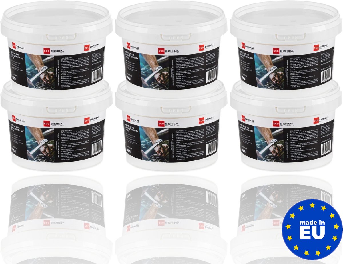 ECO CHEMICAL Garagezeep met Korrel - Voorraadverpakking 6x500ml - 12 Maanden Houdbaar na Opening - Voor Zelfstandige Monteurs