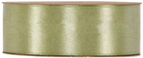 Ruban - Vert Sage - 50 m x 40 mm | Double Satin Classic | Ruban Luxe double face | Ruban de fête op rol | Ruban De Satin | Ruban cadeau