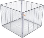 GeZu Impex Bac à compost grillagé 100 x 100 x 80 cm Galvanisé à chaud